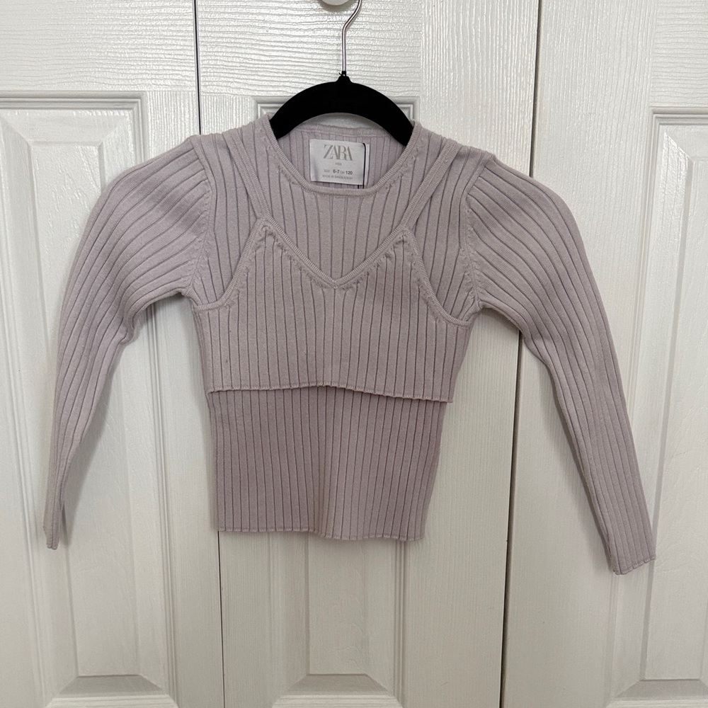 Zara Kids Lavender Sweater Sz 6